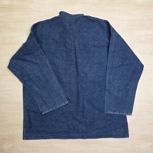 Lee Valley Ireland Denim Fisherman Smock Pullover Indigo Blue Mens XL NEW